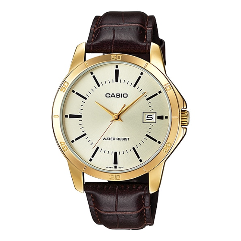 Casio Enticer MTP-V004GL-9AUDF Date Golden Belt Men’s Watch